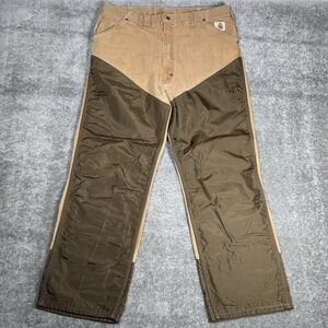 Vintage 80s Carhartt Brush Briar Double Knee Hunting Pants WU256 Men's‎ 40x32